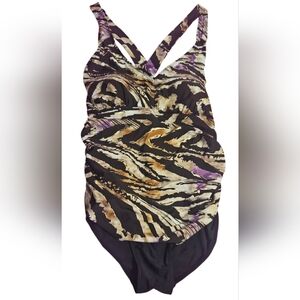 Ingear Animal Print With Lilac Accents Size 18 Flattering Style&Colors